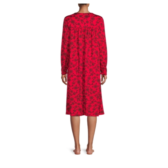 SECRET TREASURES Red Knit Nightgown - Picture 3 of 7